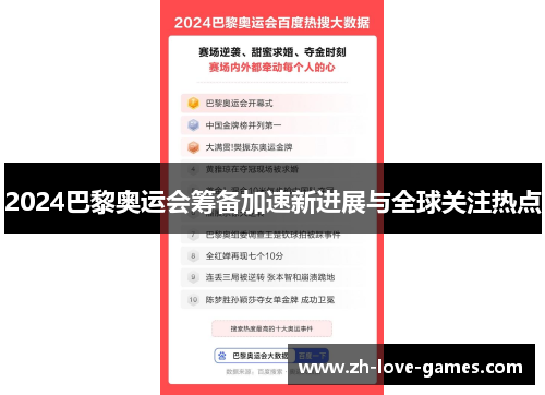 2024巴黎奥运会筹备加速新进展与全球关注热点